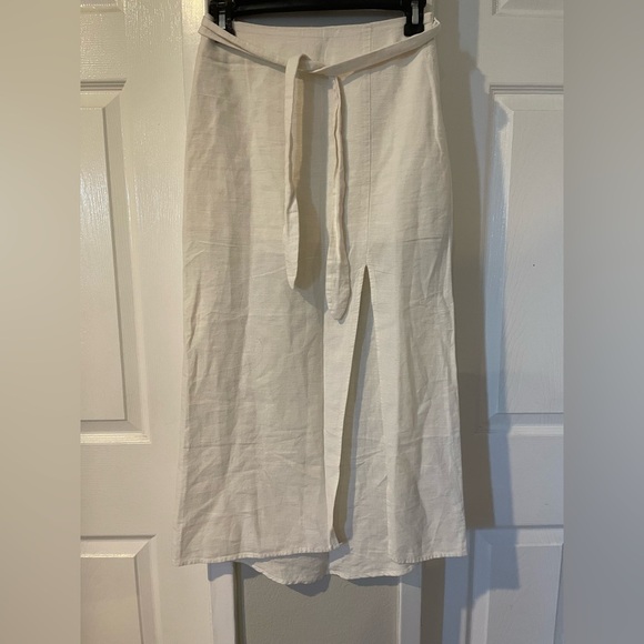 URBAN OUTFITTERS Tanning At The Beach Linen Midi Skirt - Picture 6 of 10